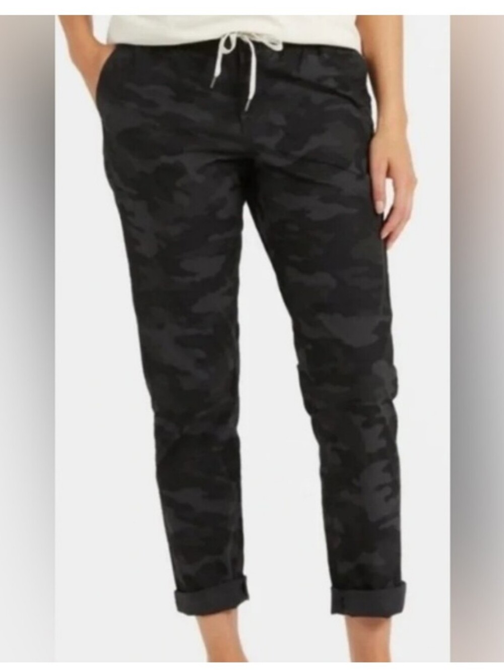 Vuori Black Camo Ripstop Pants In Woodland Black Camo